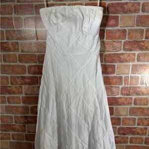 Vintage American Eagle White Strapless Dress sz 8